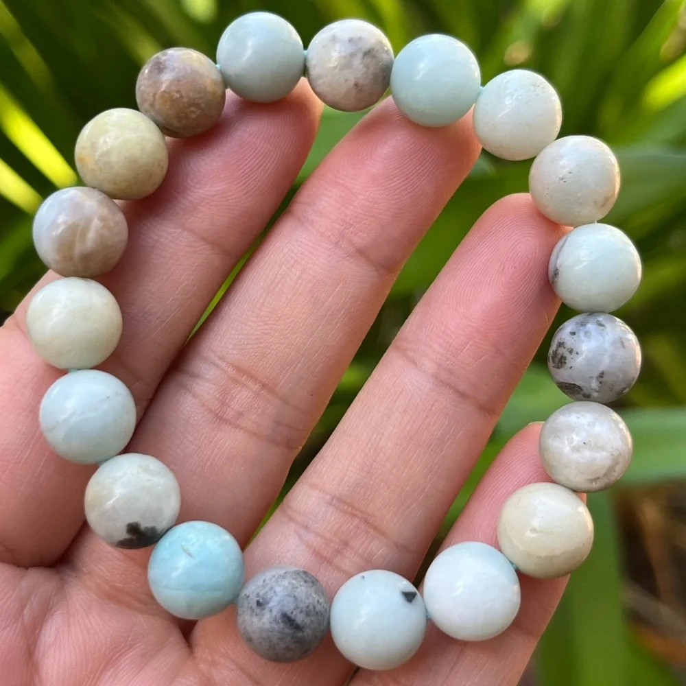 10mm stretchable Carribean calcite bracelet‎ 0155
